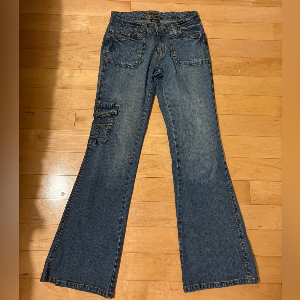 Angels Jeans Dark Blue Flare Leg Denim